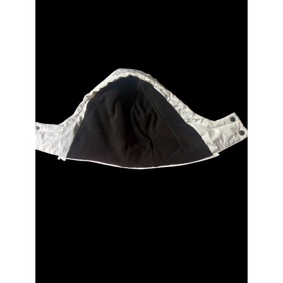 Guess Chase Logo Puffer Jacket- White size Medium-detachable hood - Picture 6 of 7